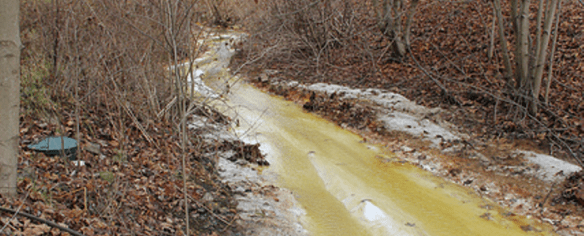 Mines Causing Water Pollution