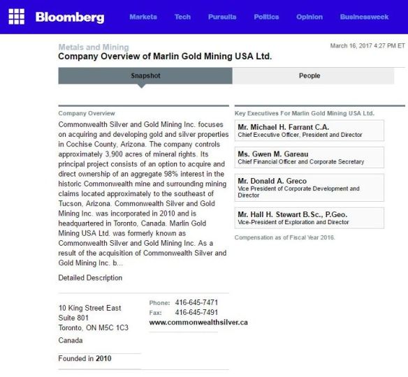 Marlin Gold Mining Ltd.